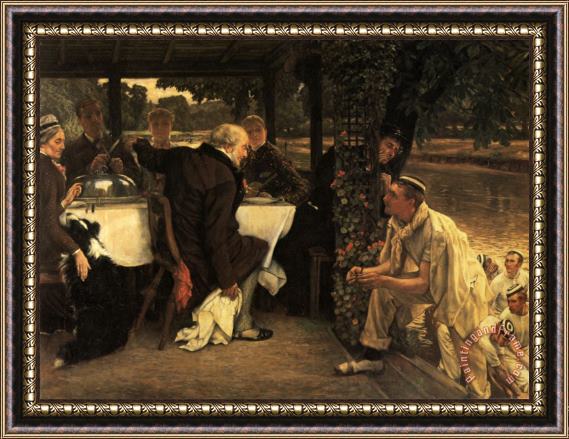 James Jacques Joseph Tissot The Prodigal Son in Modern Life The Fatted Calf Framed Painting