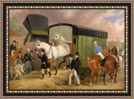 James Pollard The Derby Pets The Arrival Framed Painting