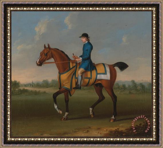 James Seymour A Bay Racehorse with Jockey Up Framed Painting