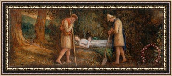James Smetham Imogen And The Shepherds, From Cymbeline, Act Iv, Scene II Framed Painting