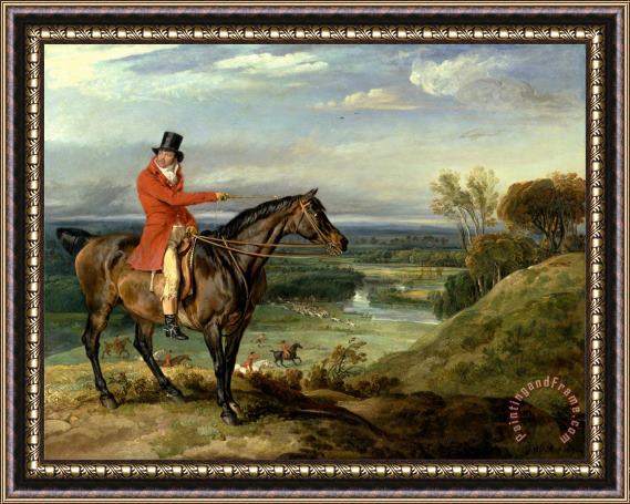James Ward John Levett Hunting at Wychnor, Staffordshire Framed Print