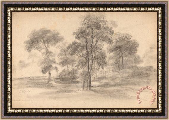 James Ward Landscape with Trees Framed Print