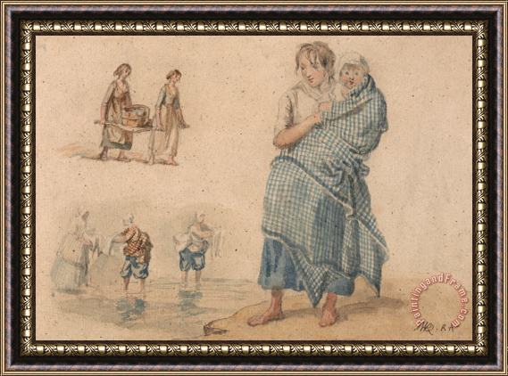 James Ward Scottish Peasant Women Framed Print