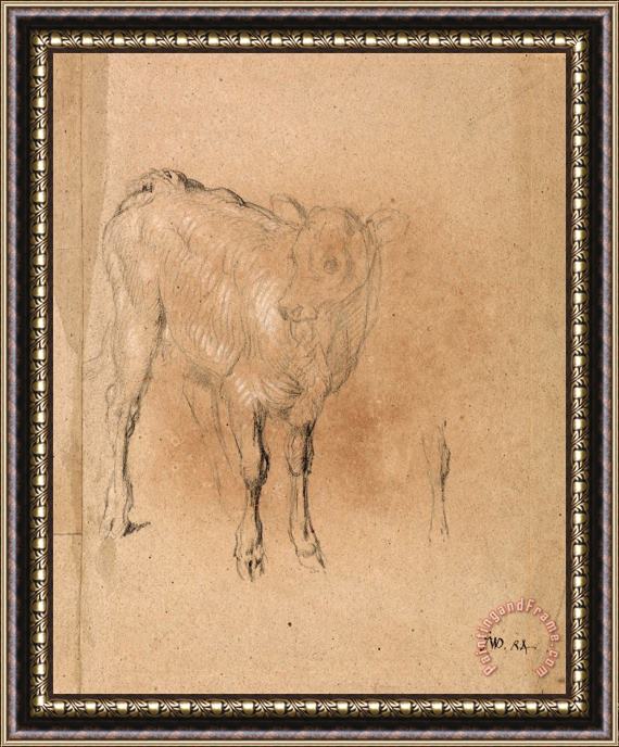 James Ward Study of a Calf Framed Painting