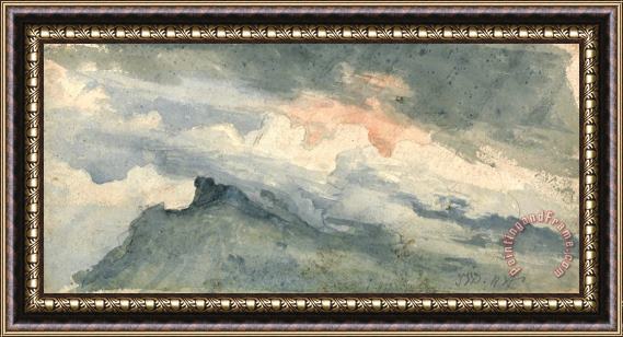 James Ward Study of a Hill Top And Sky Framed Print