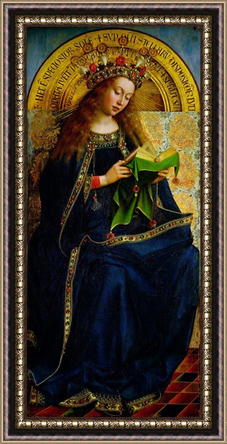 Jan and Hubert Van Eyck The Ghent Altarpiece The Virgin Mary Framed Painting