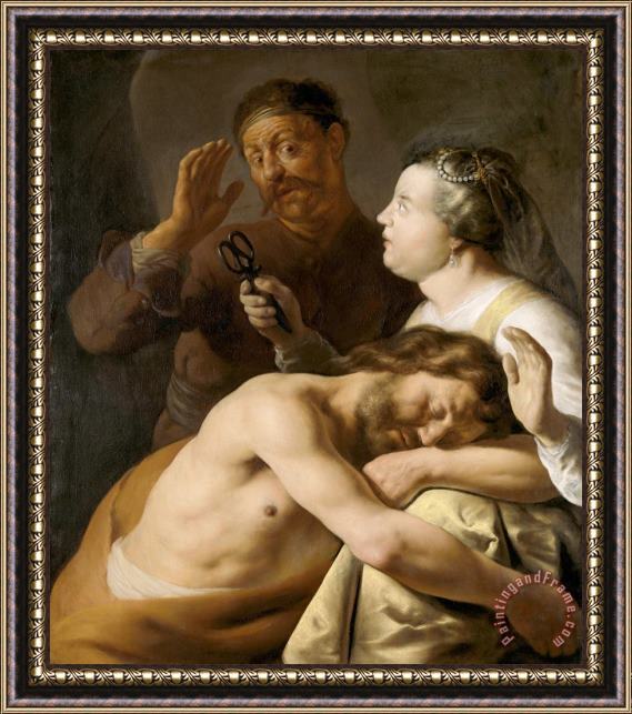 Jan Lievens Samson And Delilah Framed Painting