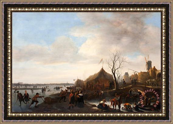 Jan Steen Winter Scene Framed Painting