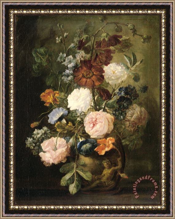 Jan Van Huysum Vase of Flowers Framed Painting
