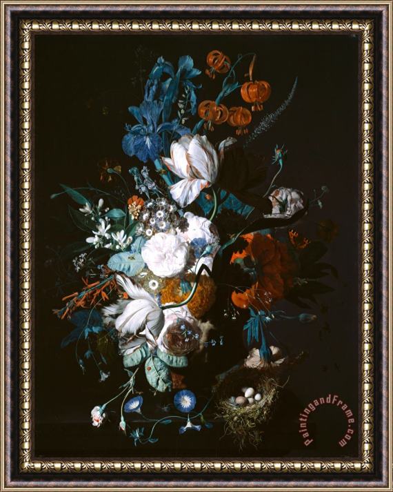 Jan van Huysum  Vase with Flowers Framed Painting