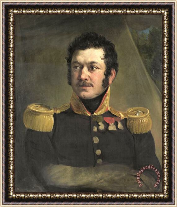 Jan Willem Pieneman Portrait of Lieutenant General Frederik Knotzer Framed Painting