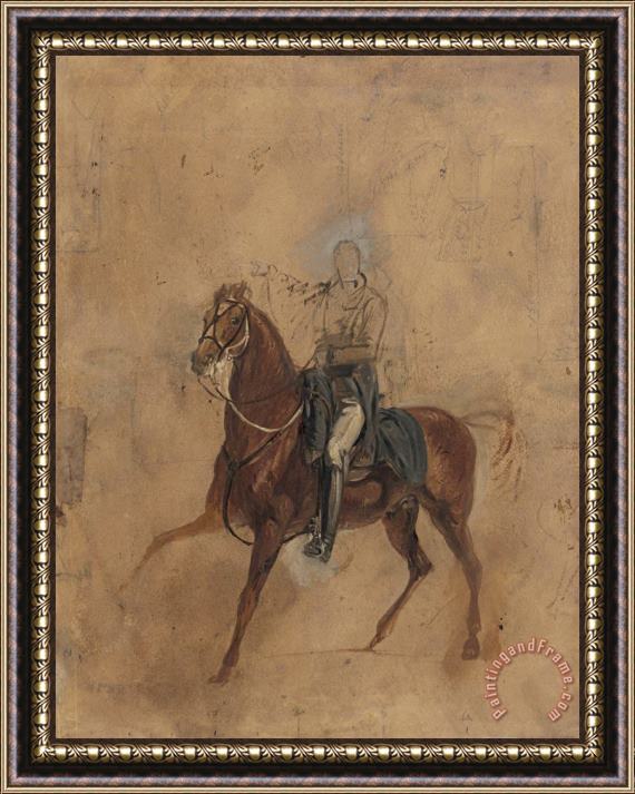 Jan Willem Pieneman Portrait Study of Copenhagen, The Duke of Wellington's Horse Framed Print