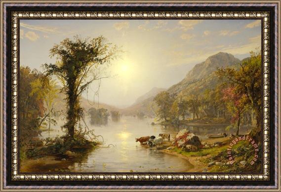 Jasper Francis Cropsey Autumn on Greenwood Lake Framed Painting