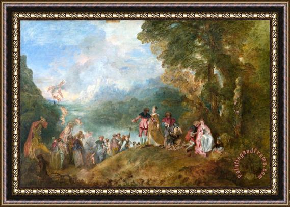 Jean Antoine Watteau The Embarkation for Cythera Framed Print