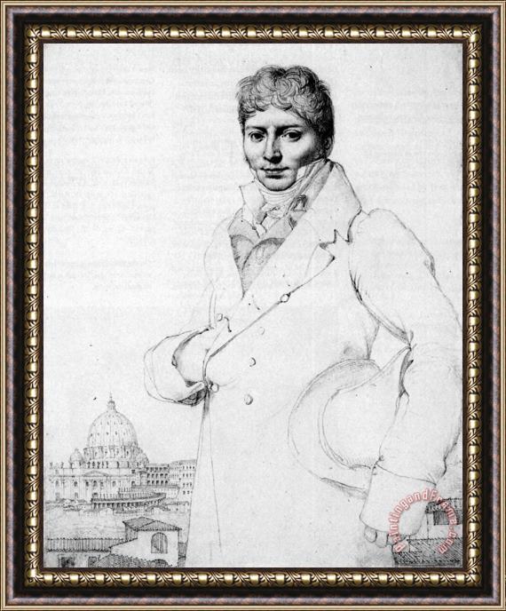 Jean Auguste Dominique Ingres Dr. Jean Louis Robin Framed Painting