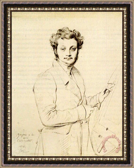 Jean Auguste Dominique Ingres Luigi Calamatta Framed Painting