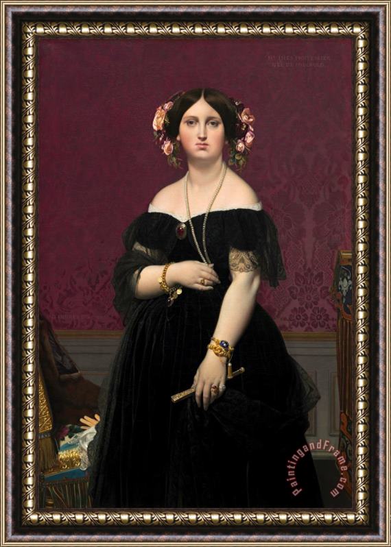 Jean Auguste Dominique Ingres Madame Moitessier Framed Painting