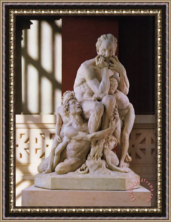 Jean Baptiste Carpeaux Ugolino And His Sons Framed Painting