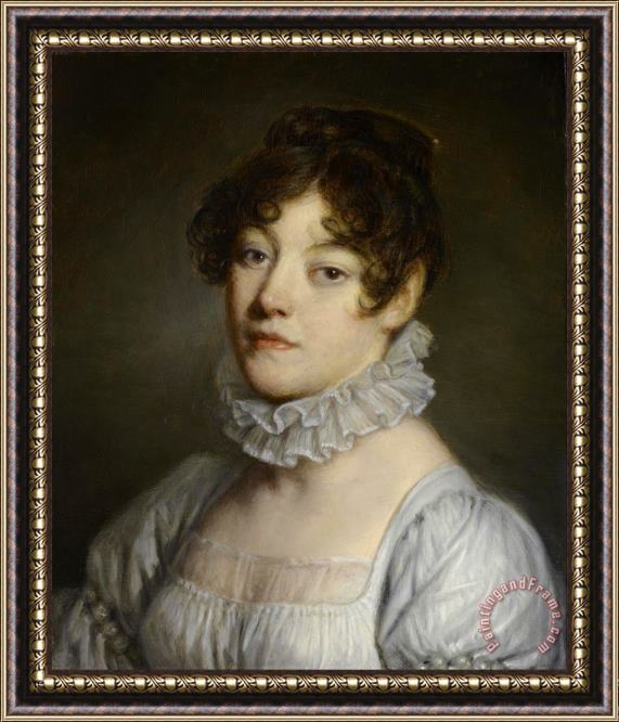 Jean-Baptiste Greuze  Portrait of a Young Woman Framed Print