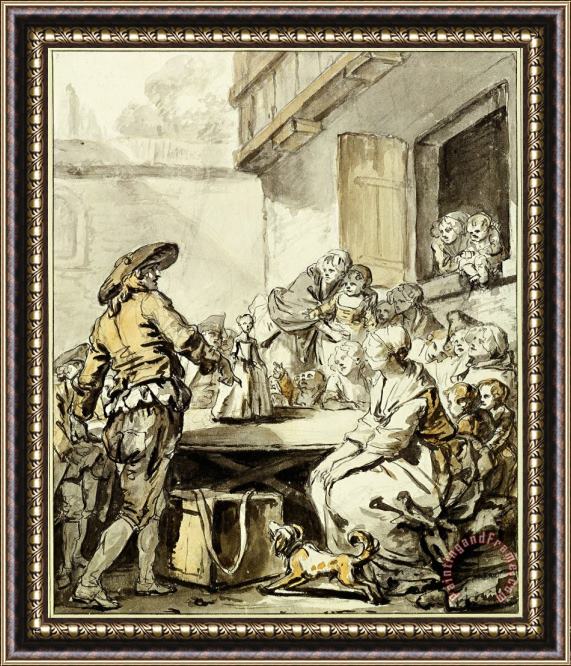 Jean-Baptiste Greuze  Savoyard with a Dancing Doll Framed Print