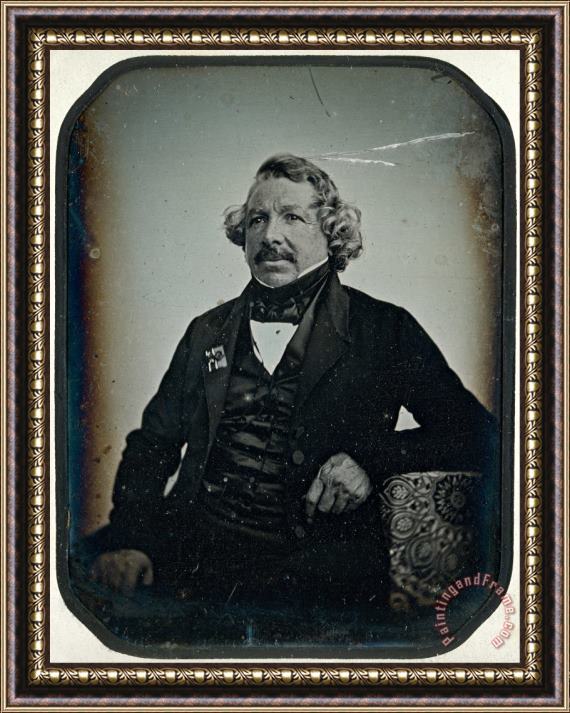 Jean Baptiste Sabatier-Blot Louis Jacques Mande Daguerre Framed Print