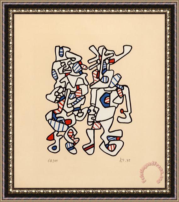 Jean Dubuffet Parade Nuptiale (courtship), 1973 Framed Print