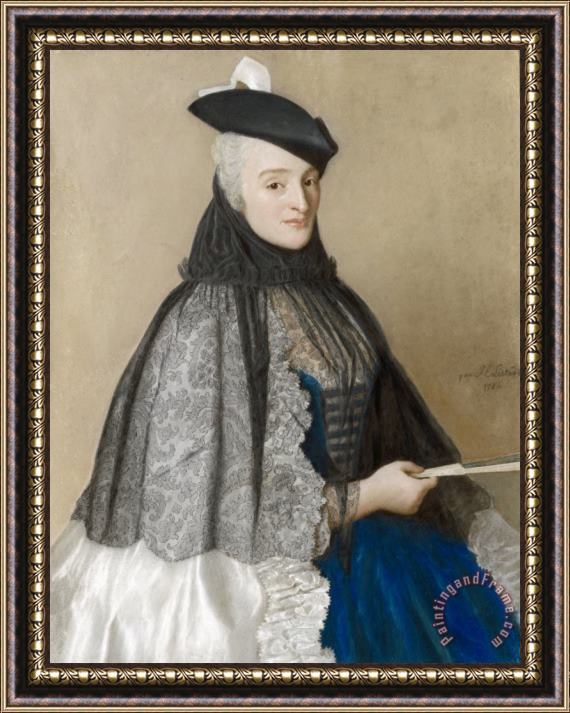 Jean-Etienne Liotard Portret Van Mme Boere Framed Print
