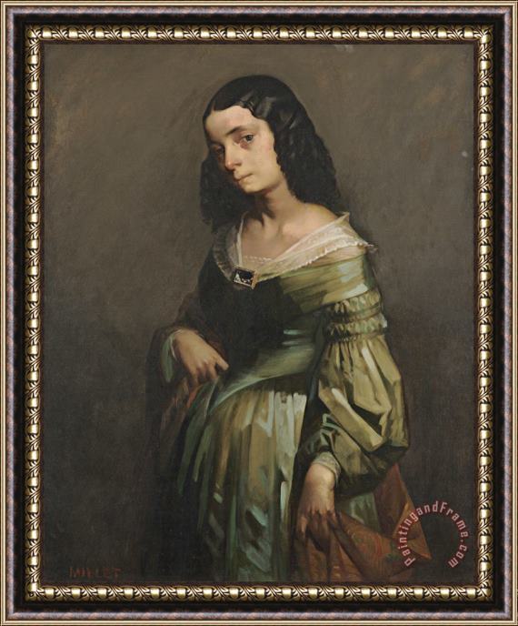 Jean-Francois Millet Mademoiselle Henriette Ferre Framed Painting