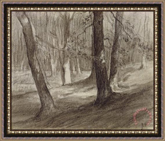 Jean-Francois Millet Trees In A Forest Framed Painting