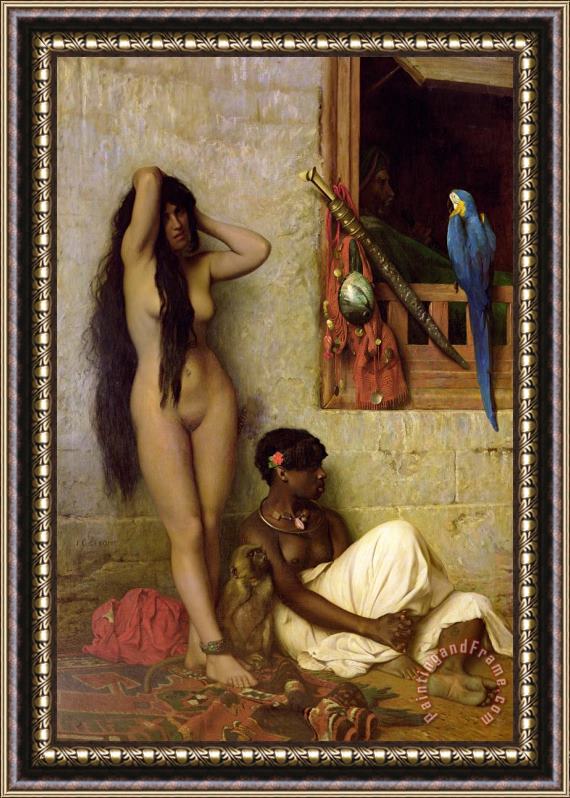 Jean Leon Gerome The Slave for Sale Framed Painting