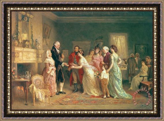 Jean Leon Jerome Ferris Washingtons Birthday Framed Painting