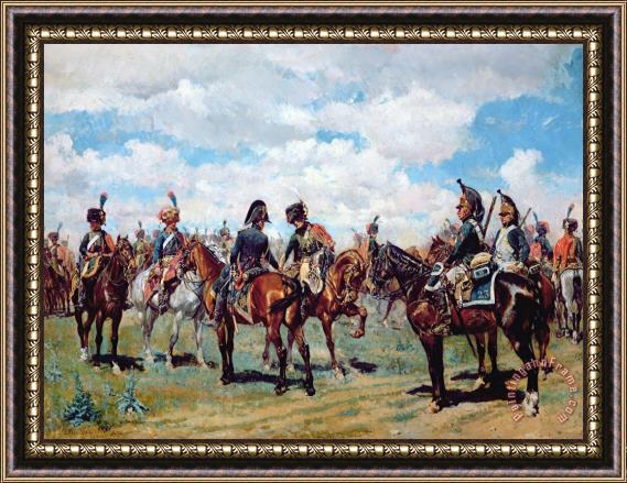 Jean-Louis Ernest Meissonier Soldiers On Horseback Framed Print
