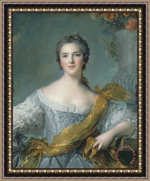 Jean Marc Nattier Victoire de France at Fontevrault Framed Painting