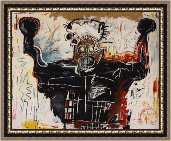 Jean-michel Basquiat Boxer Framed Painting