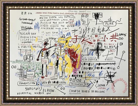 Jean-michel Basquiat Boxer Rebellion, 1982 2018 Framed Painting