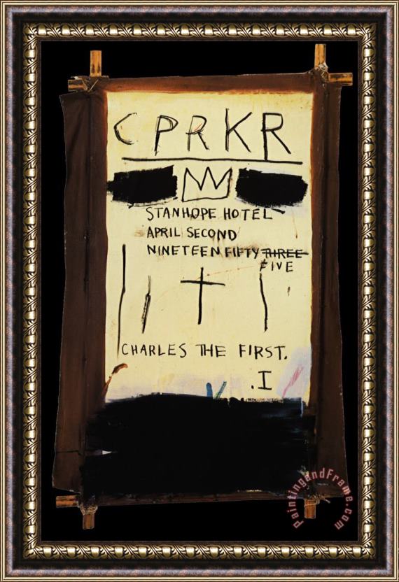 Jean-michel Basquiat Cprkr Framed Painting