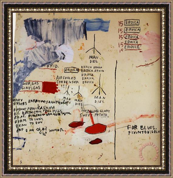 Jean-michel Basquiat Eroica I Framed Print