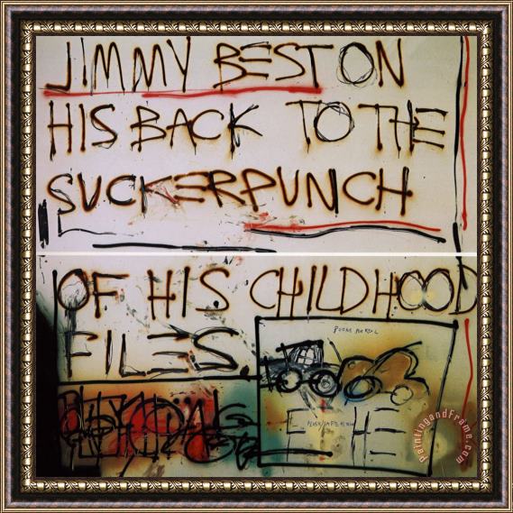 Jean-michel Basquiat Jimmy Best Framed Painting
