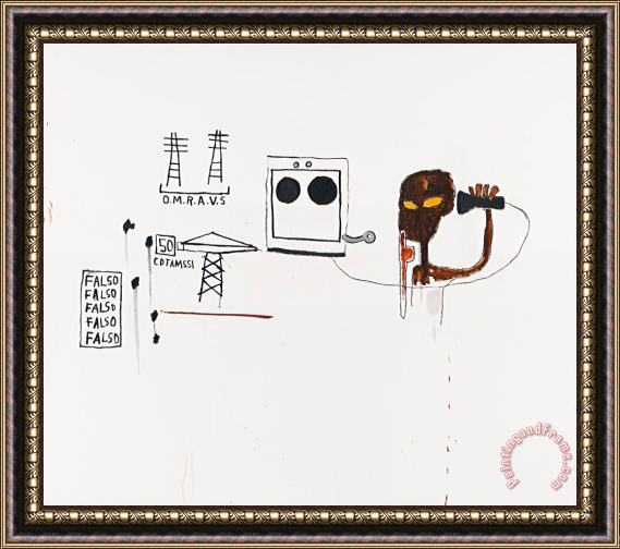 Jean-michel Basquiat O.m.r.a.v.s Framed Painting