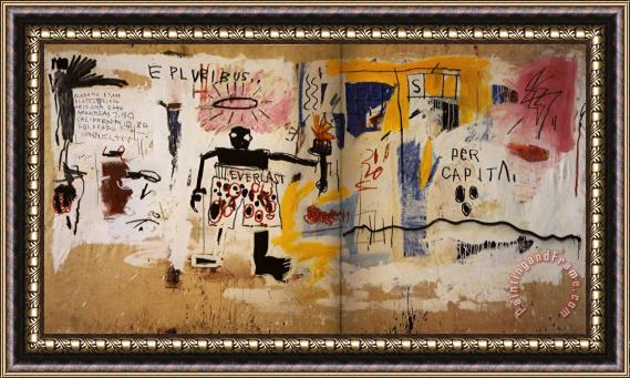 Jean-michel Basquiat Per Capita Framed Painting