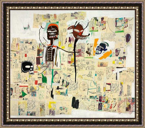 Jean-michel Basquiat Peter And The Wolf, 1985 Framed Painting