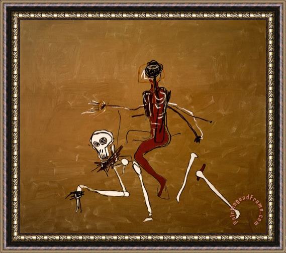 Jean-michel Basquiat Riding with Death Framed Painting
