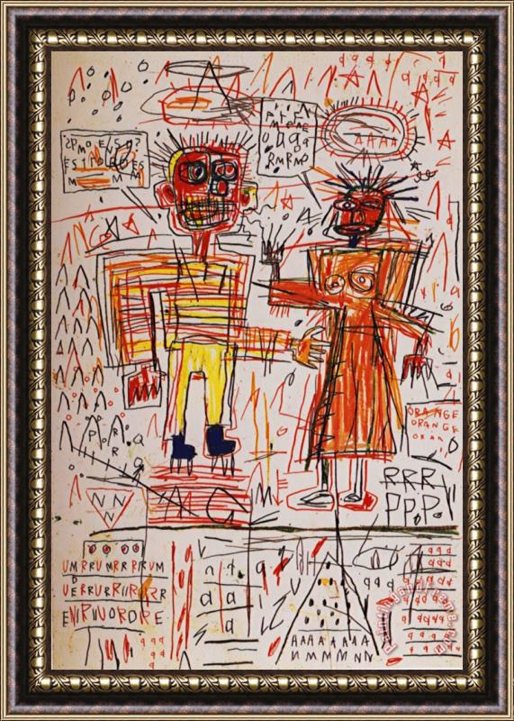 Jean-michel Basquiat Self Portrait 1 Framed Painting