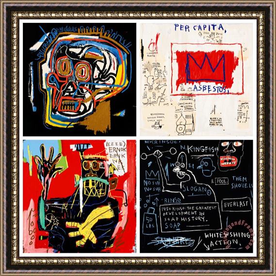 Jean-michel Basquiat Untitled: Four Prints Framed Print