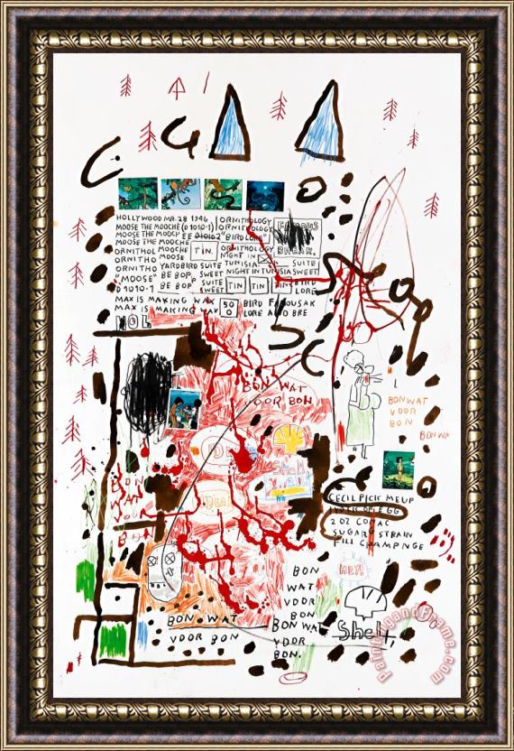 Jean-michel Basquiat Untitled Framed Painting