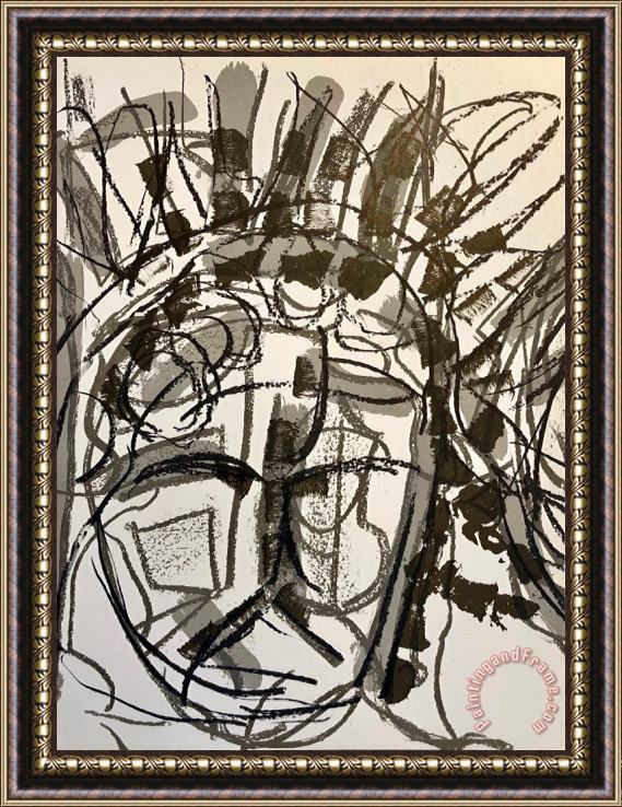 Jean-paul Riopelle Lithographe #2, 1974 Framed Painting