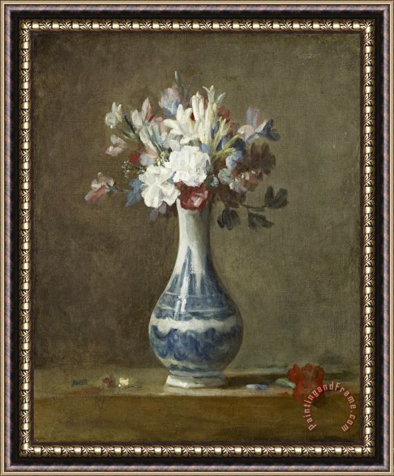 Jean-Simeon Chardin A Vase of Flowers Framed Print