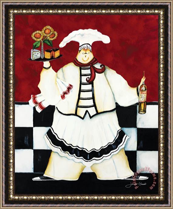Jennifer Garant Crimson Chef I Framed Painting