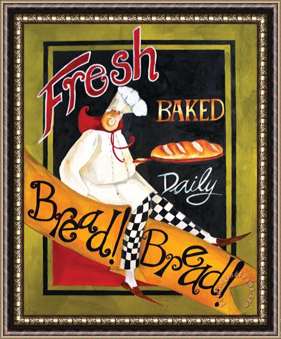 Jennifer Garant Fresh Baked Bread Framed Painting
