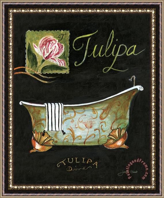 Jennifer Garant Tulipa Bath Framed Print